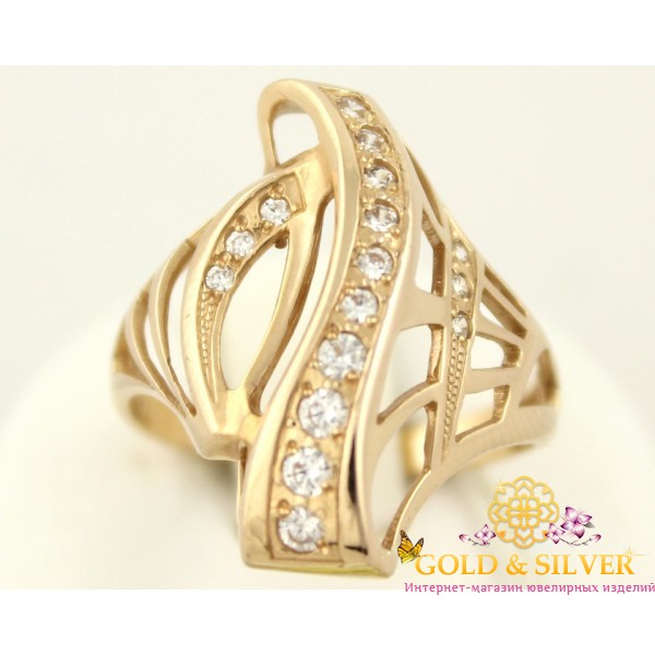 Gold & SilverЗолотое кольцо 585 проба. Женское Кольцо 3,64 грамма. k225